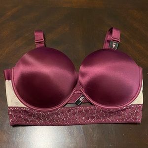 Victoria's Secret Burgundy and Beige Bra
